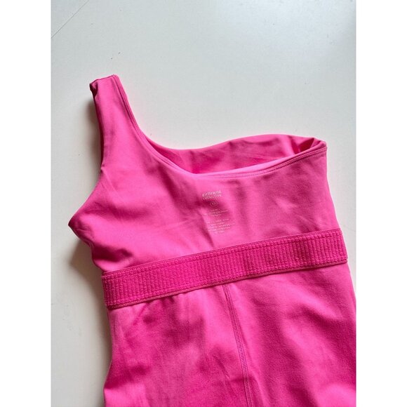 GIRLFRIEND COLLECTIVE Bianca Pink One Shoulder Mini Tennis Dress, Size XS - Picture 14 of 16